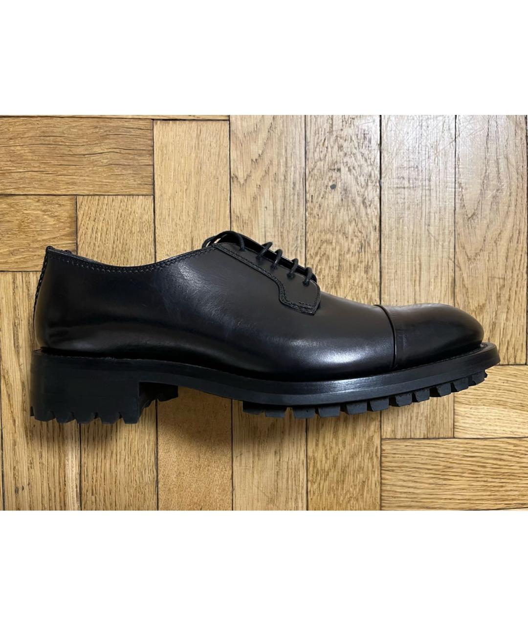 BRIONI Черные кожаные низкие ботинки, фото 6