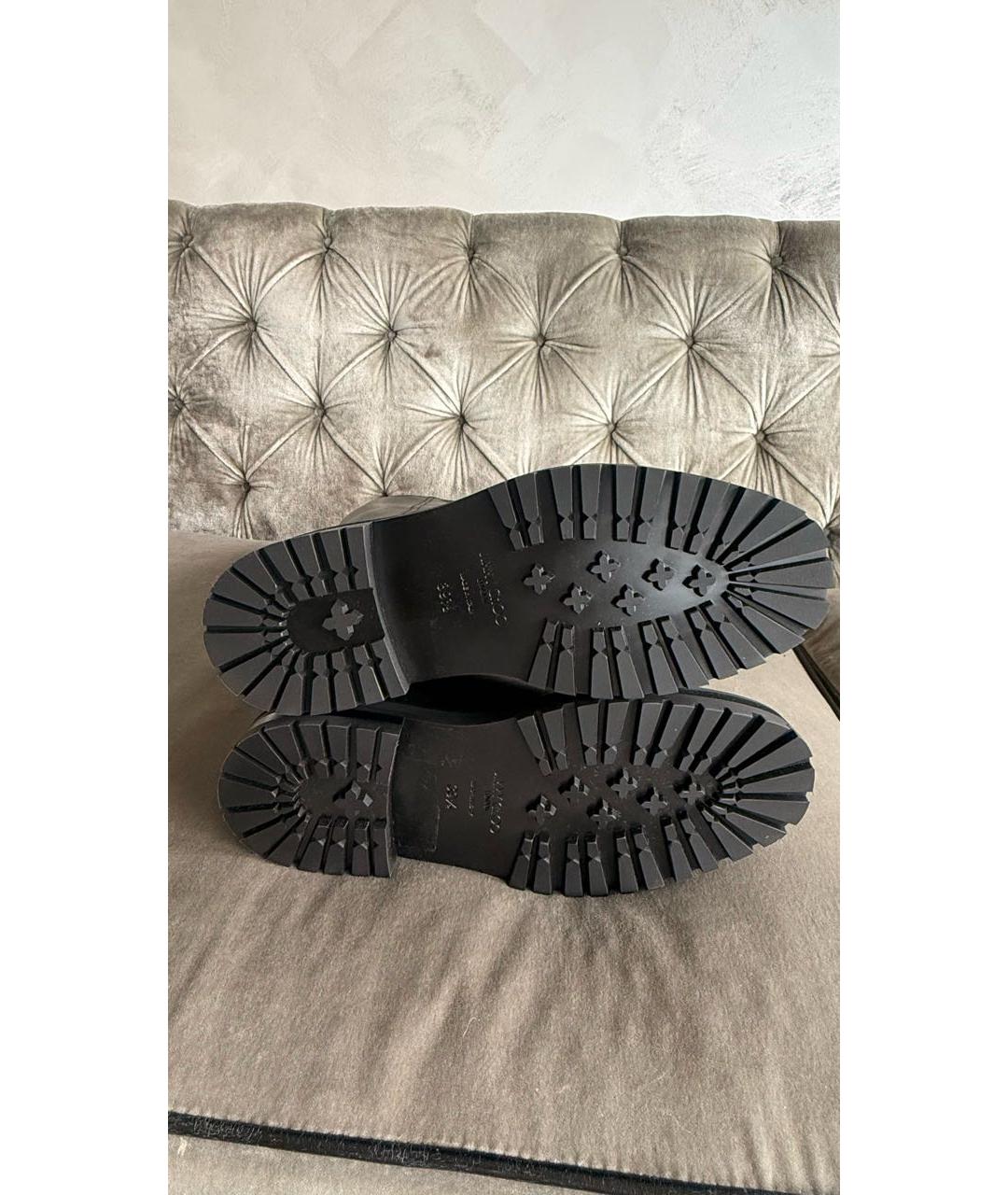 JIMMY CHOO Черные кожаные сапоги, фото 8