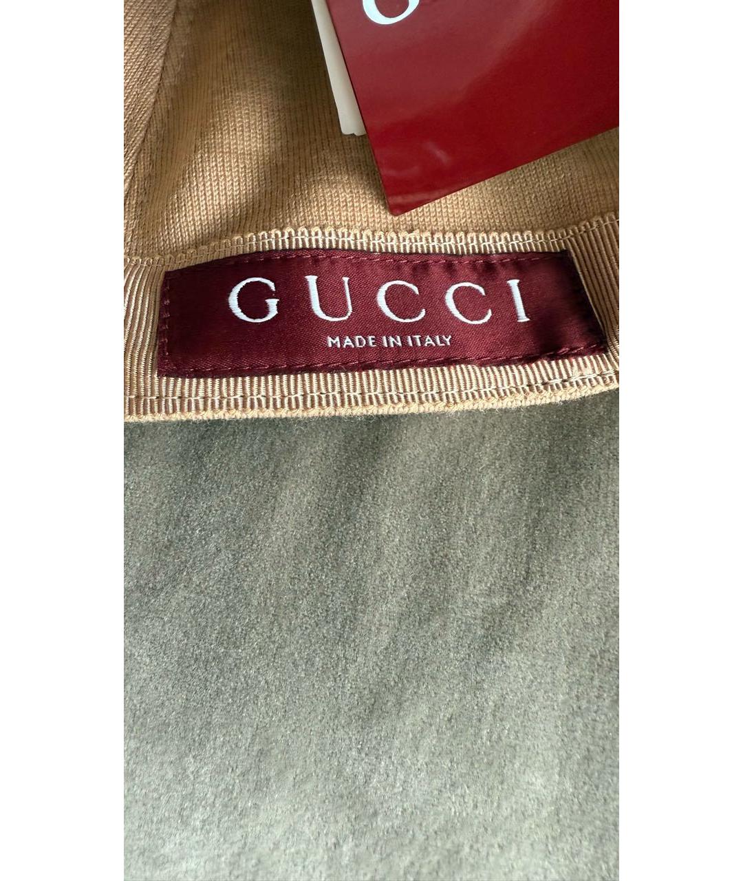 GUCCI Бежевая шерстяная кепка, фото 6