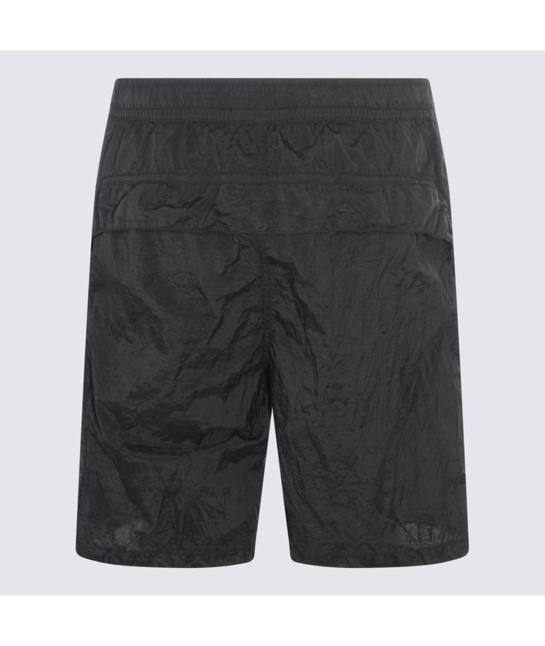 STONE ISLAND Черные полиэстеровые шорты, фото 2