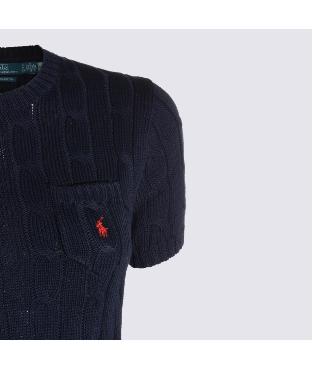 POLO RALPH LAUREN Синяя хлопковая футболка, фото 3
