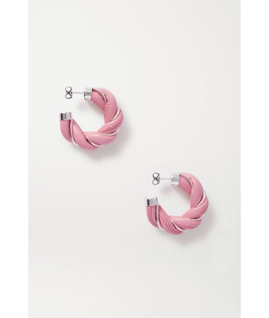 BOTTEGA VENETA Розовые серебряные серьги, фото 2