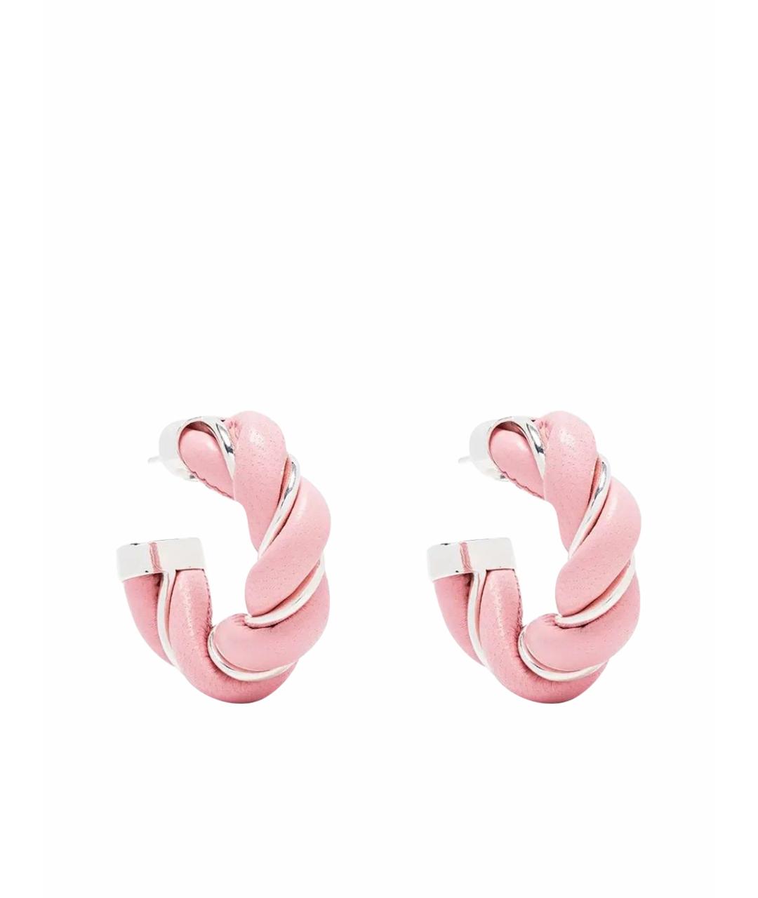 BOTTEGA VENETA Розовые серебряные серьги, фото 1