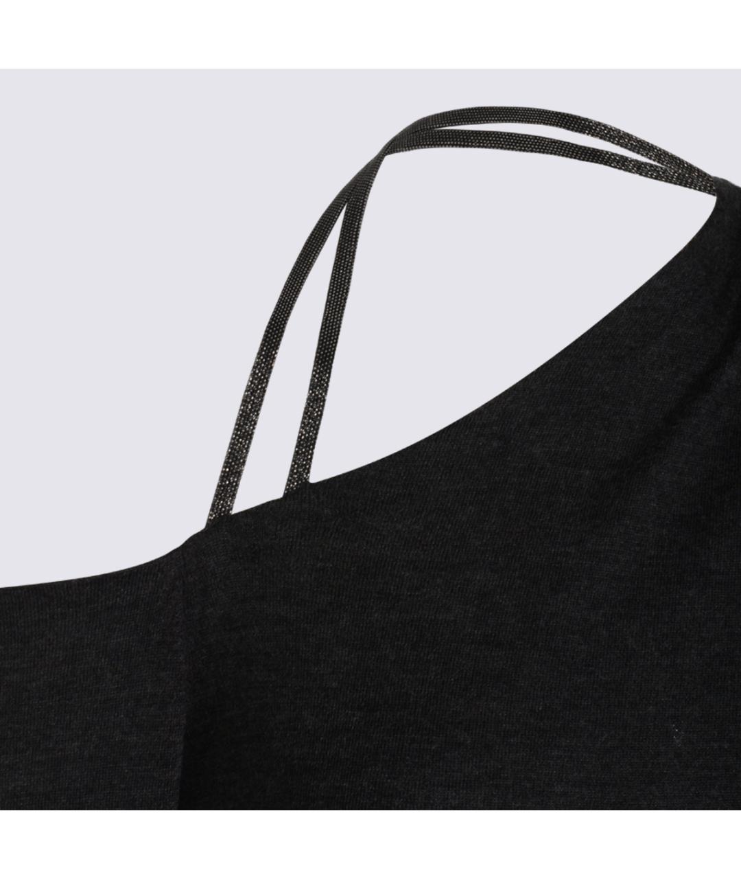 BRUNELLO CUCINELLI Антрацитовый кашемировый джемпер / свитер, фото 3