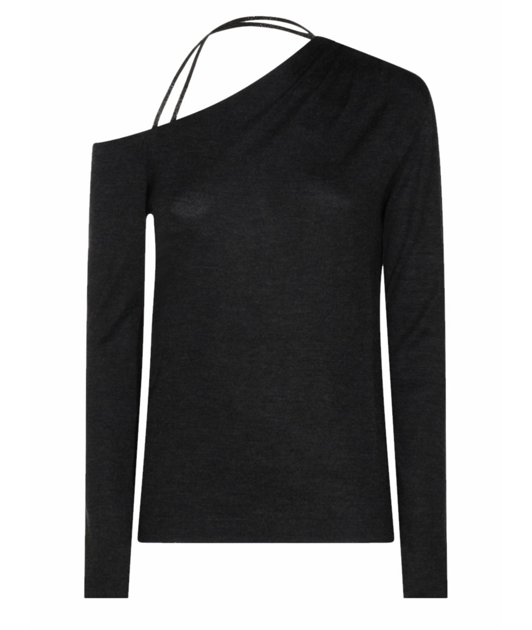 BRUNELLO CUCINELLI Антрацитовый кашемировый джемпер / свитер, фото 1