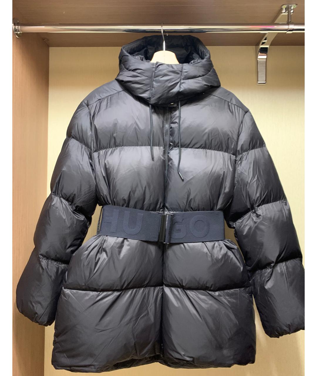 HUGO Черный полиэстеровый пуховик, фото 9