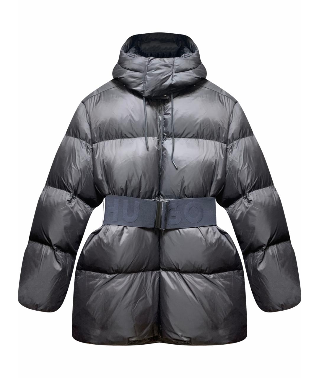 HUGO Черный полиэстеровый пуховик, фото 1