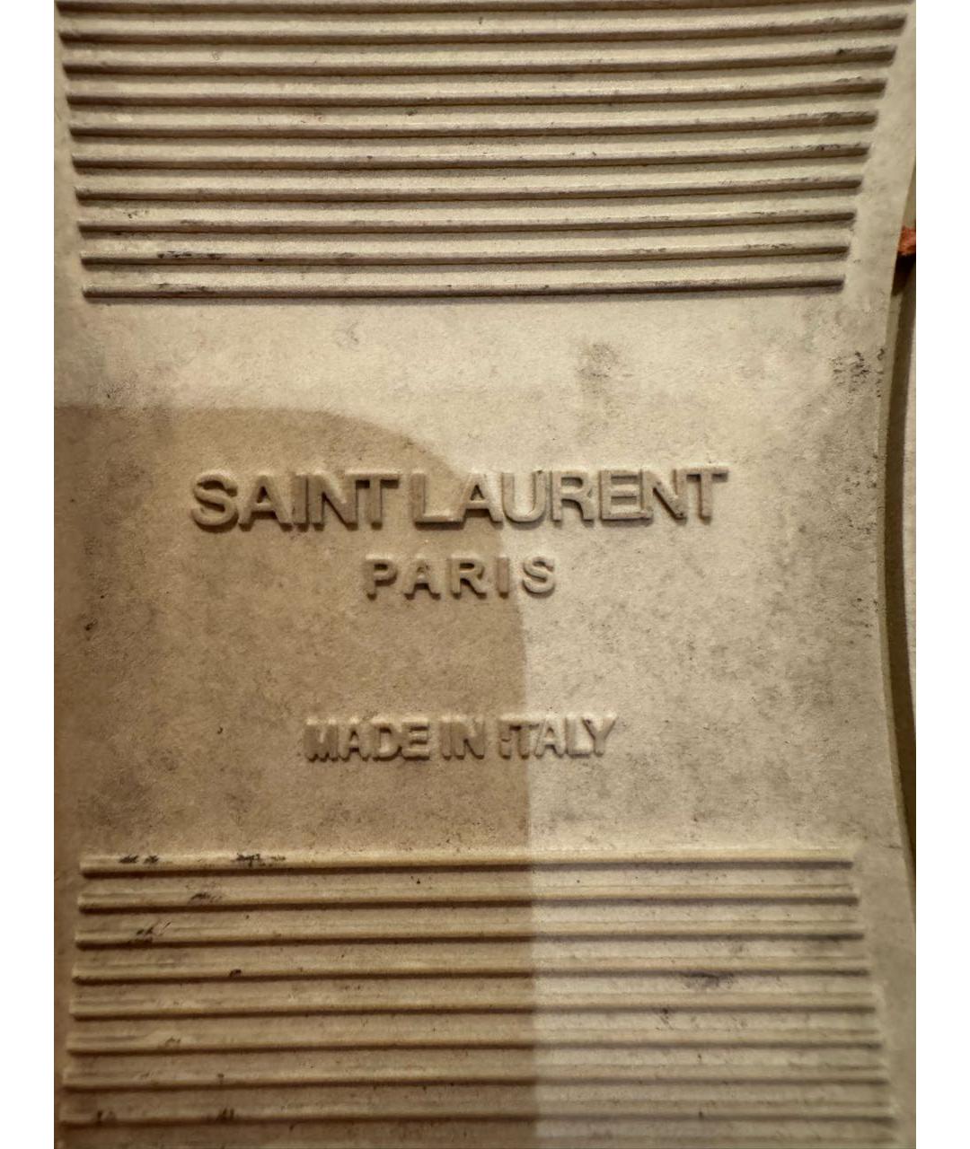 SAINT LAURENT Белые текстильные кеды, фото 4