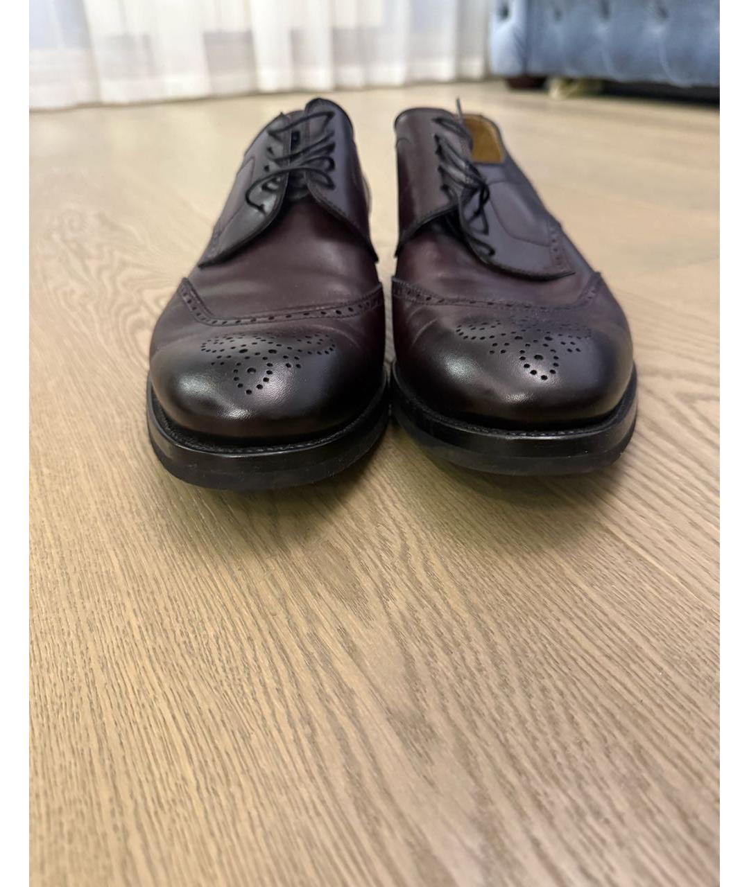 KITON Коричневые кожаные туфли, фото 3