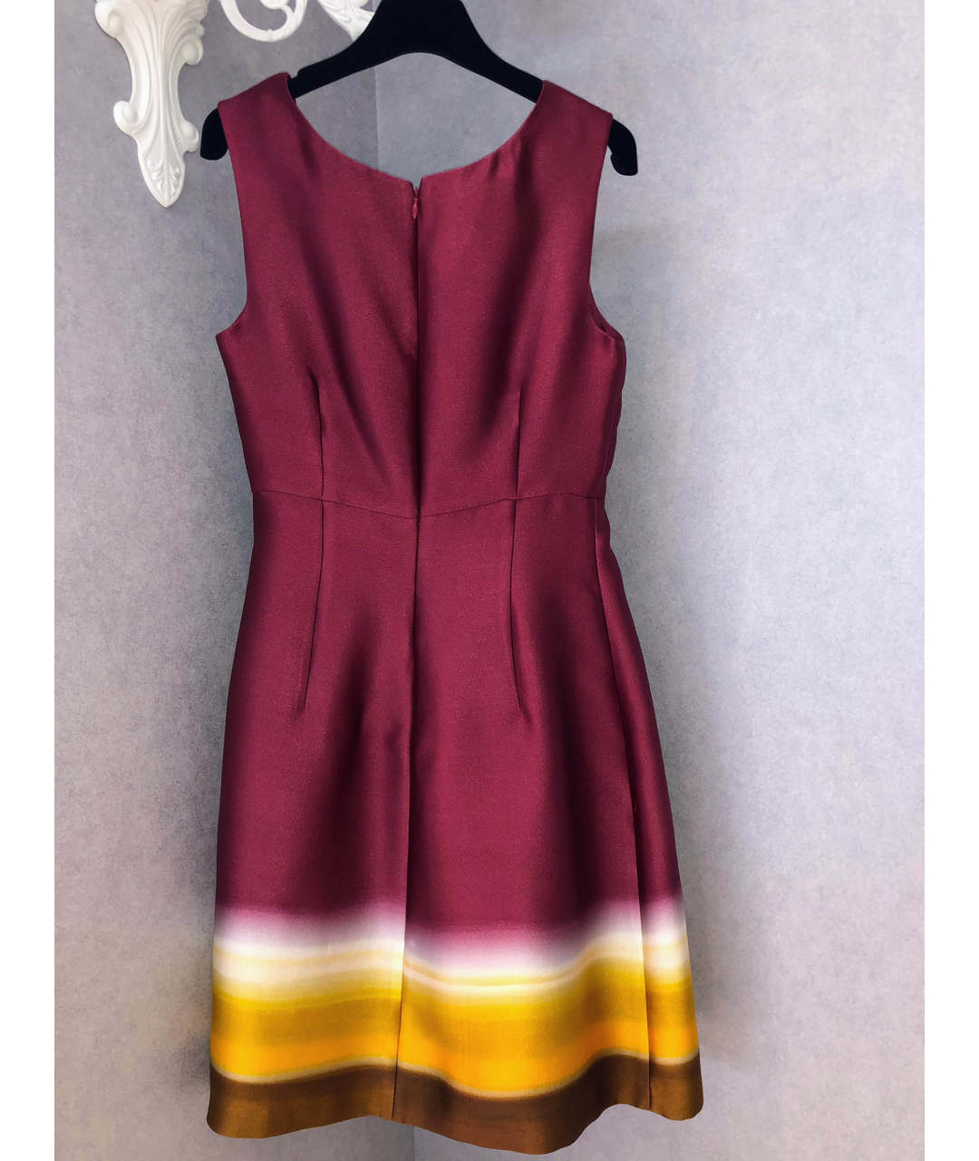 PRADA Бордовое шелковое коктейльное платье, фото 2