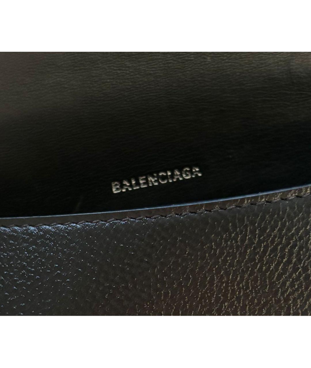 BALENCIAGA Черная кожаная сумка с короткими ручками, фото 4