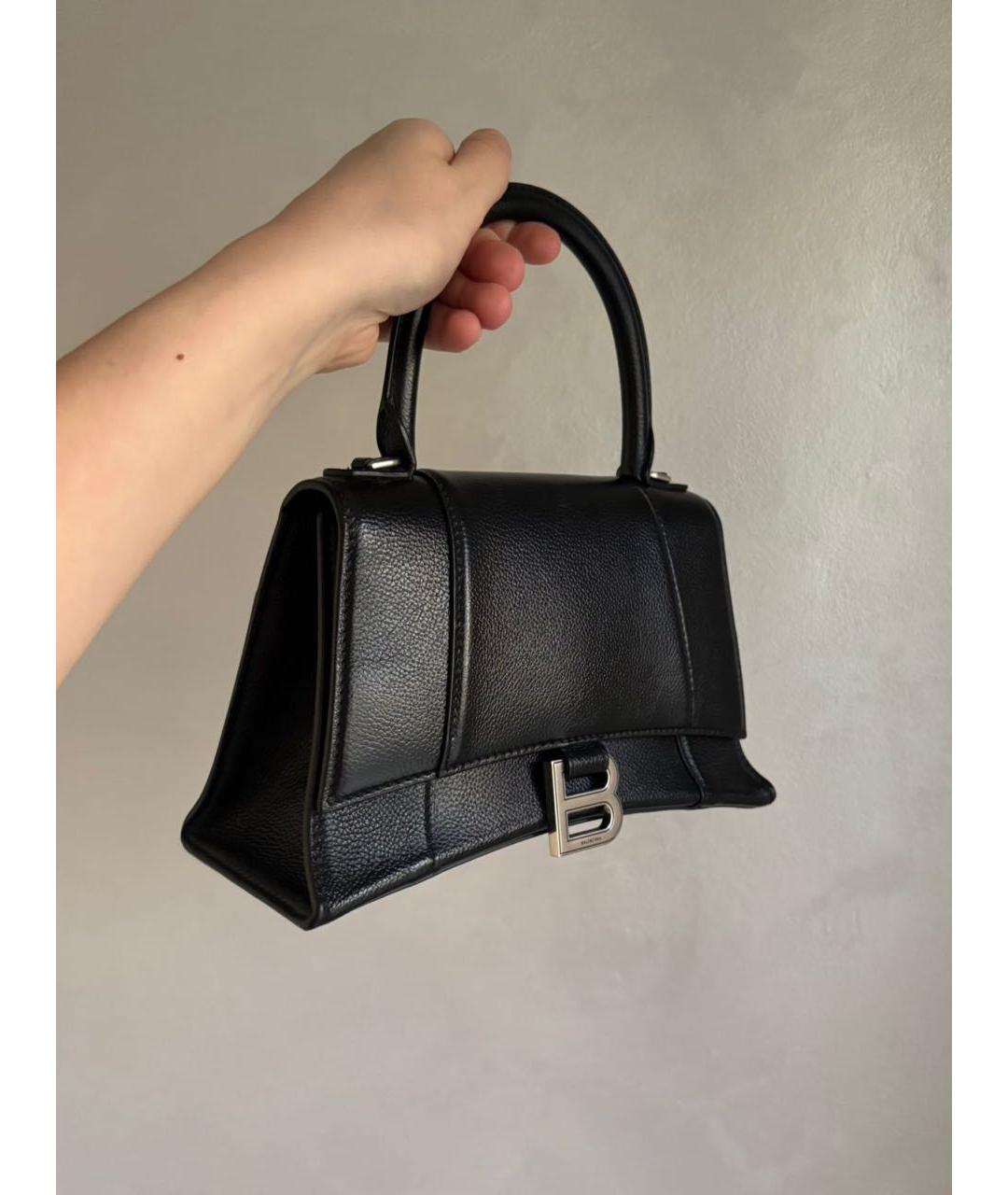 BALENCIAGA Черная кожаная сумка с короткими ручками, фото 9