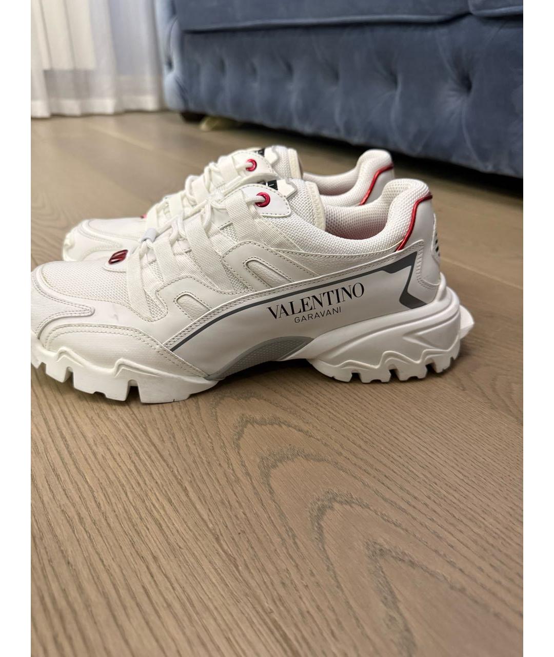 VALENTINO Белые синтетические высокие кроссовки / кеды, фото 5