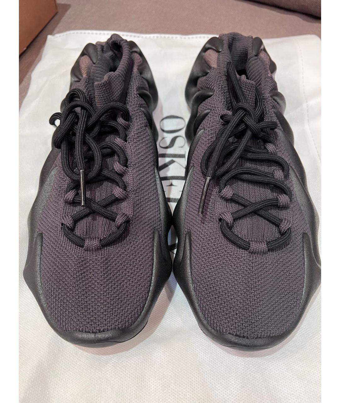 ADIDAS YEEZY Черные синтетические низкие кроссовки / кеды, фото 2