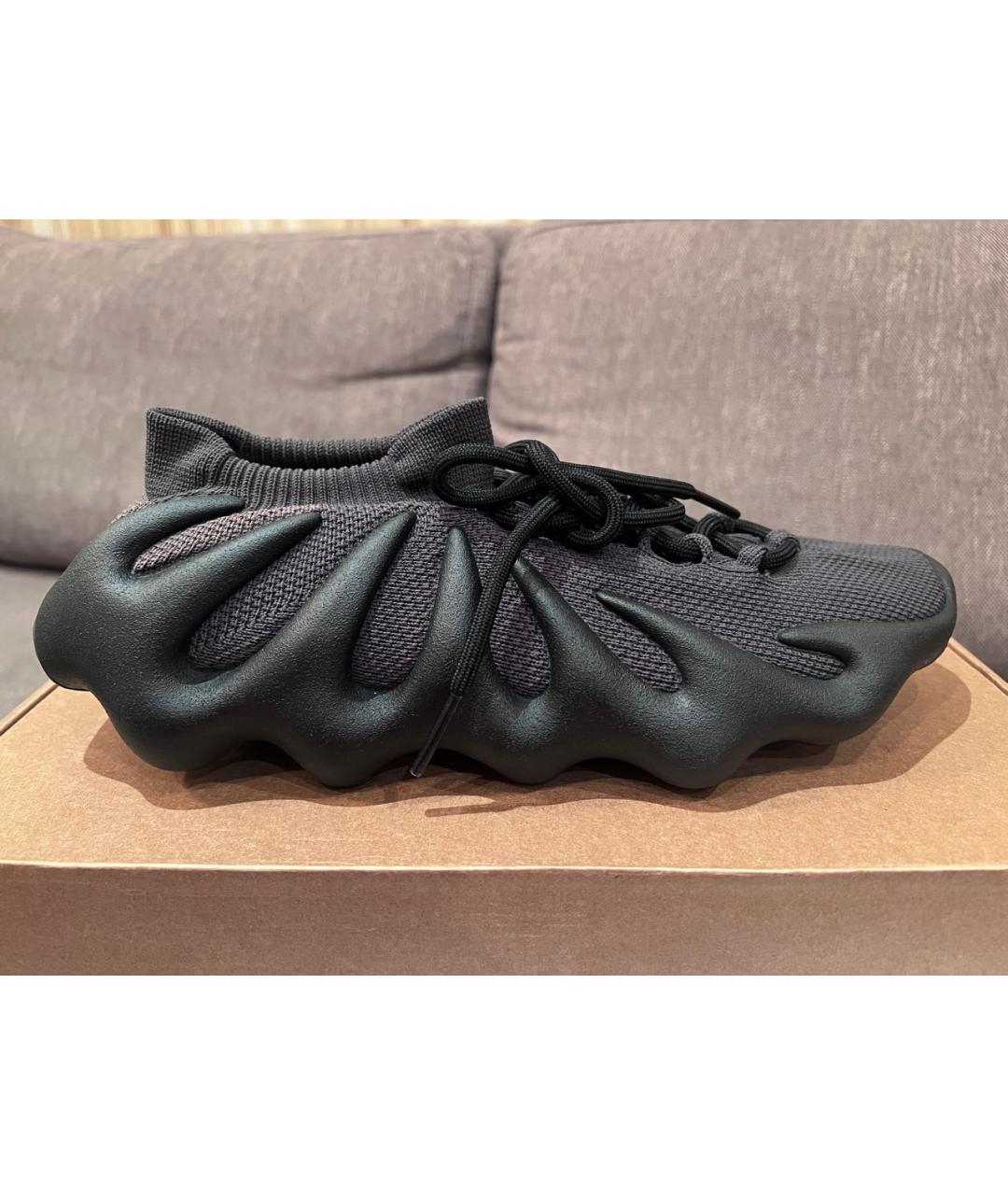 ADIDAS YEEZY Черные синтетические низкие кроссовки / кеды, фото 5