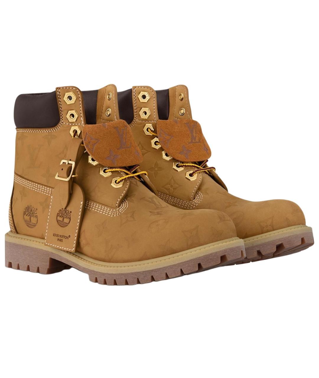 LOUIS VUITTON Коричневые кожаные полусапоги, фото 2