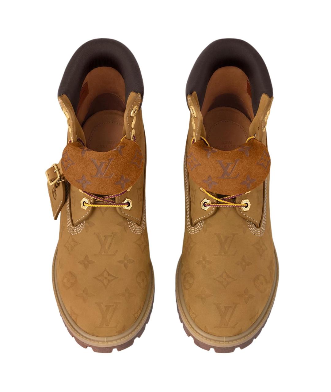 LOUIS VUITTON Коричневые кожаные полусапоги, фото 3
