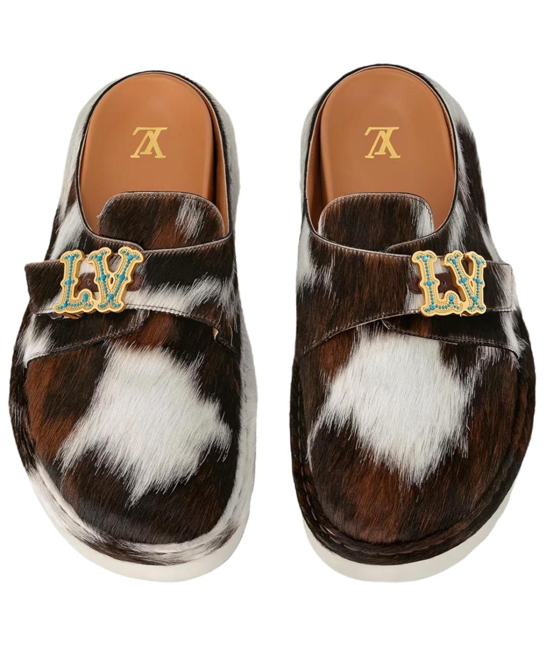 LOUIS VUITTON Мульти кожаные слипоны, фото 5