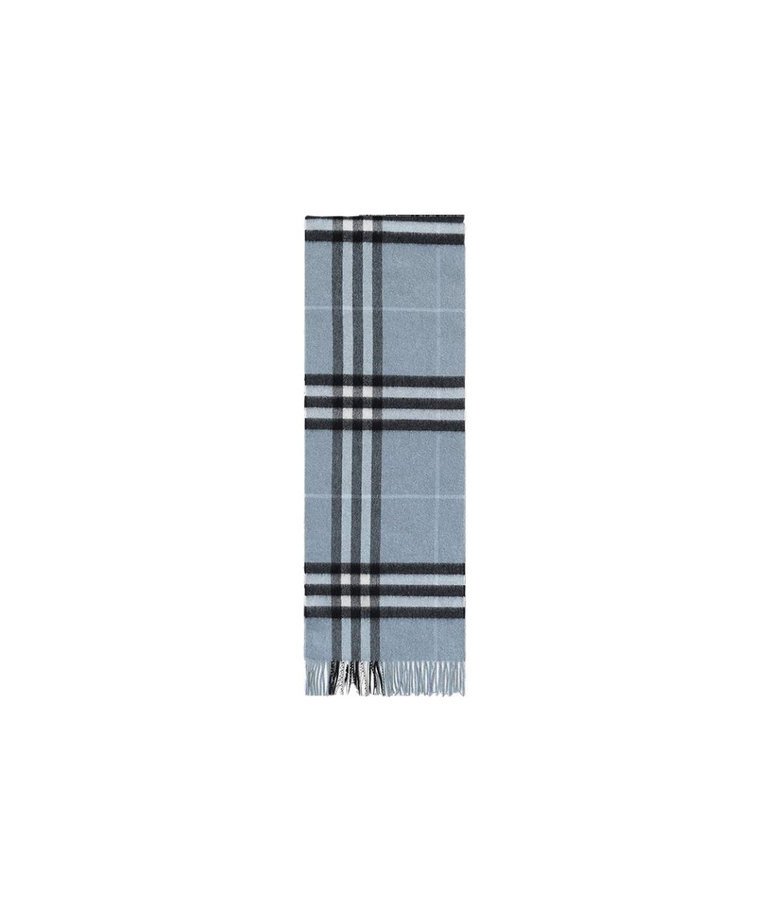 BURBERRY Серый шерстяной шарф, фото 2