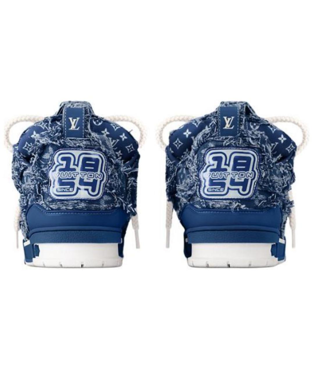 LOUIS VUITTON Синие текстильные кроссовки, фото 5