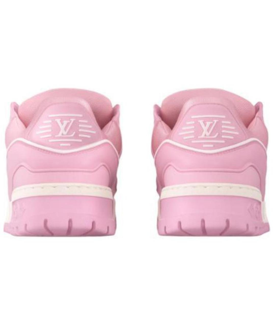 LOUIS VUITTON Розовые кожаные кроссовки, фото 5