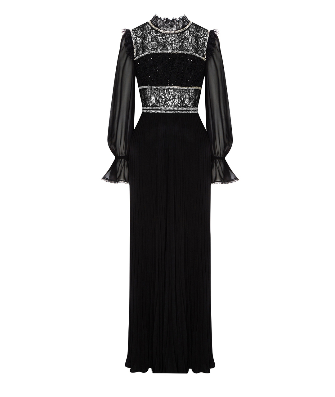 SELF-PORTRAIT Черное полиэстеровое вечернее платье, фото 4