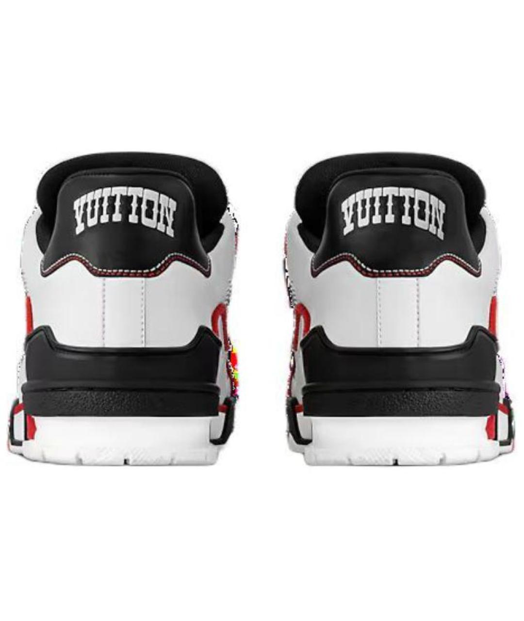 LOUIS VUITTON Красные кожаные кроссовки, фото 4