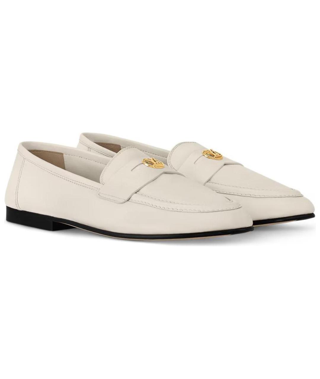 LOUIS VUITTON Бежевые кожаные лоферы, фото 2