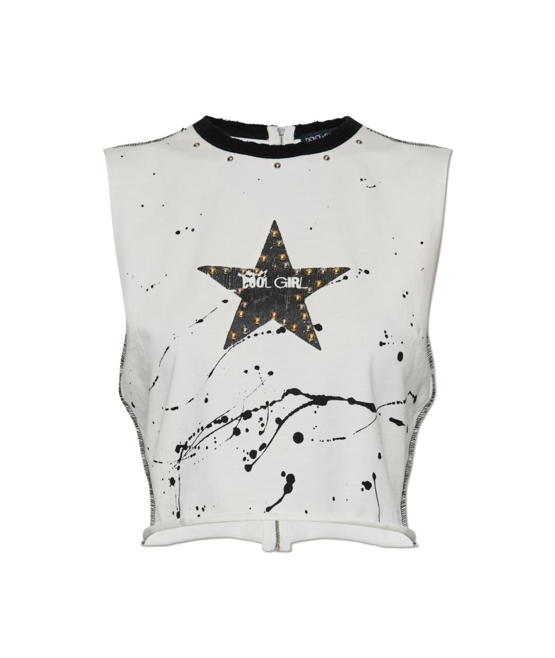 DOLCE&GABBANA Белая хлопковая футболка, фото 1