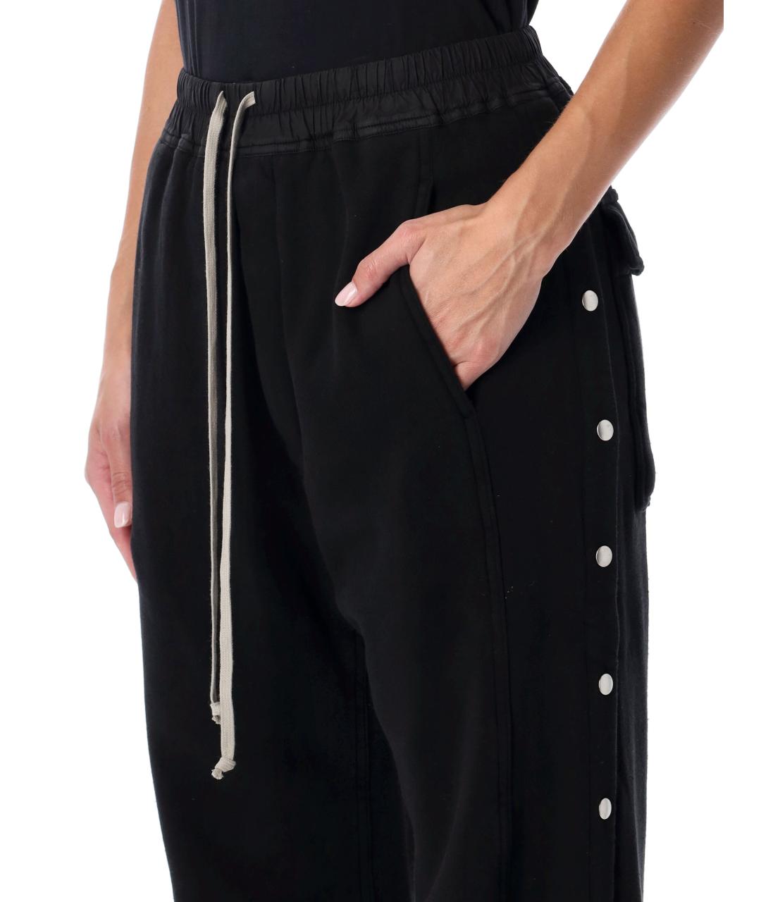 RICK OWENS Черные хлопковые прямые брюки, фото 3