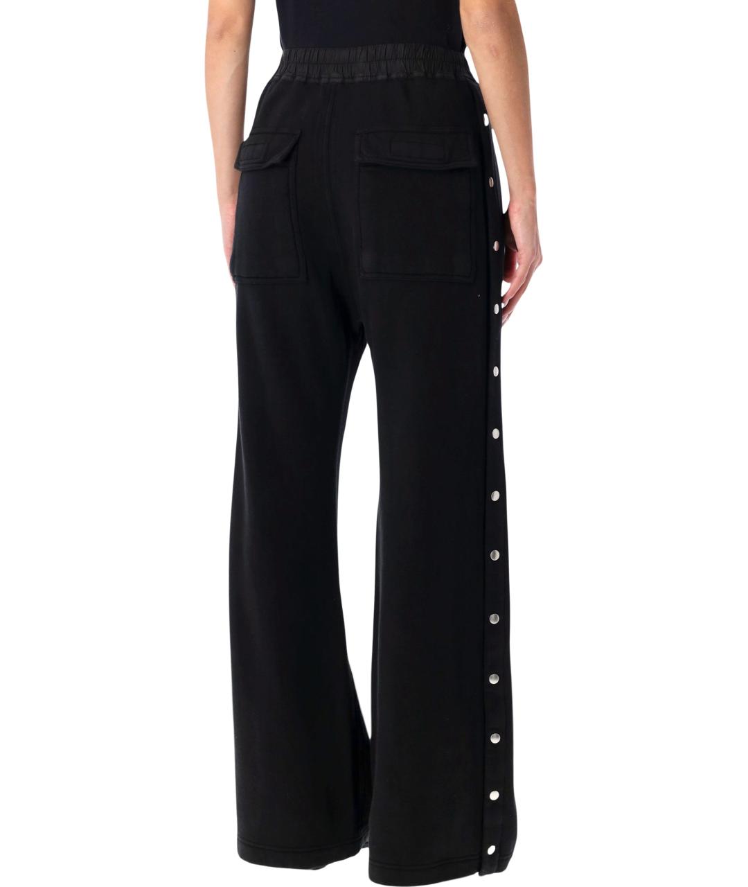 RICK OWENS Черные хлопковые прямые брюки, фото 2