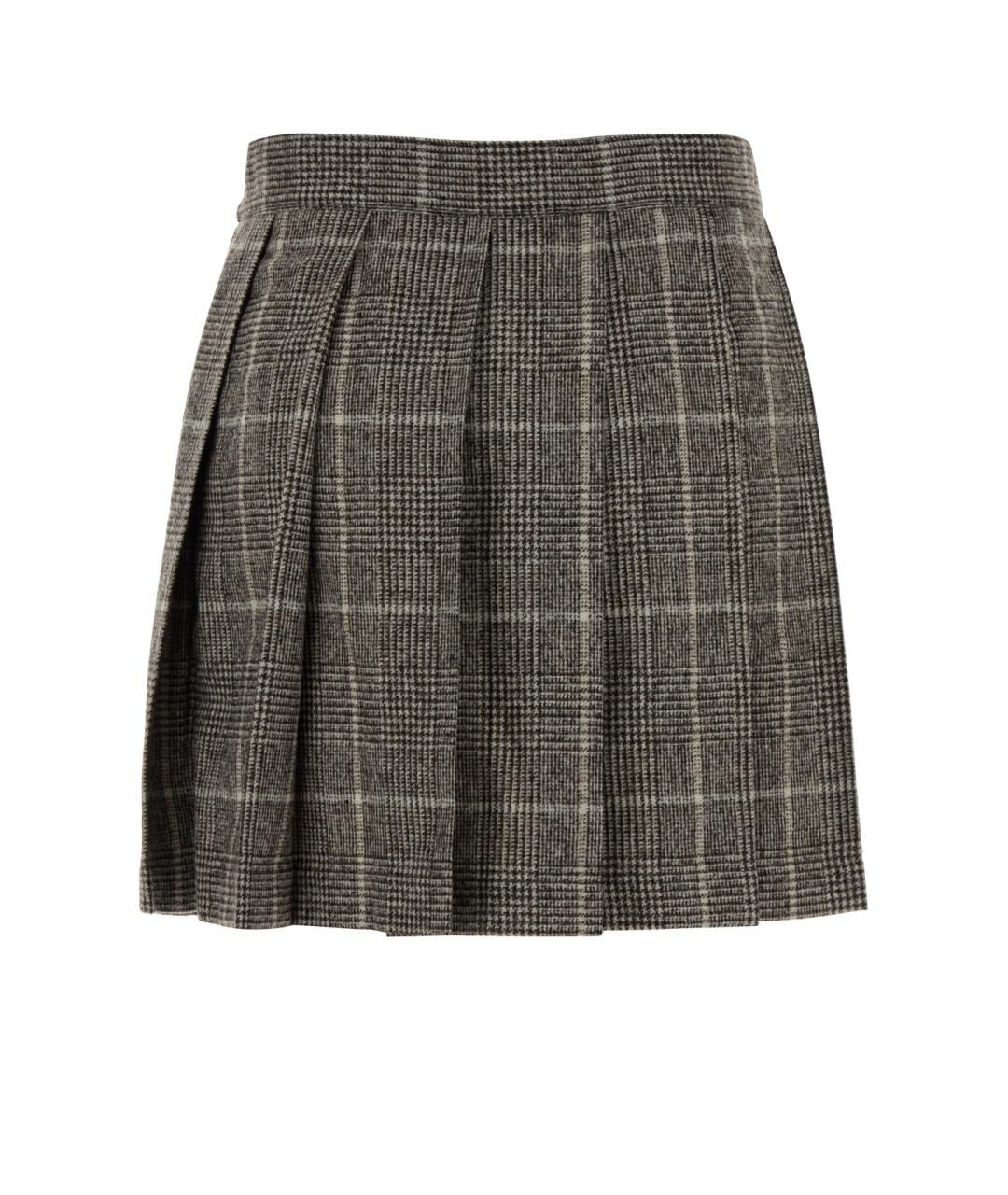 BRUNELLO CUCINELLI Серая юбка мини, фото 2
