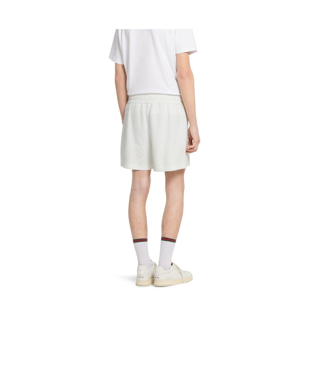 GUCCI Белые хлопковые шорты, фото 3