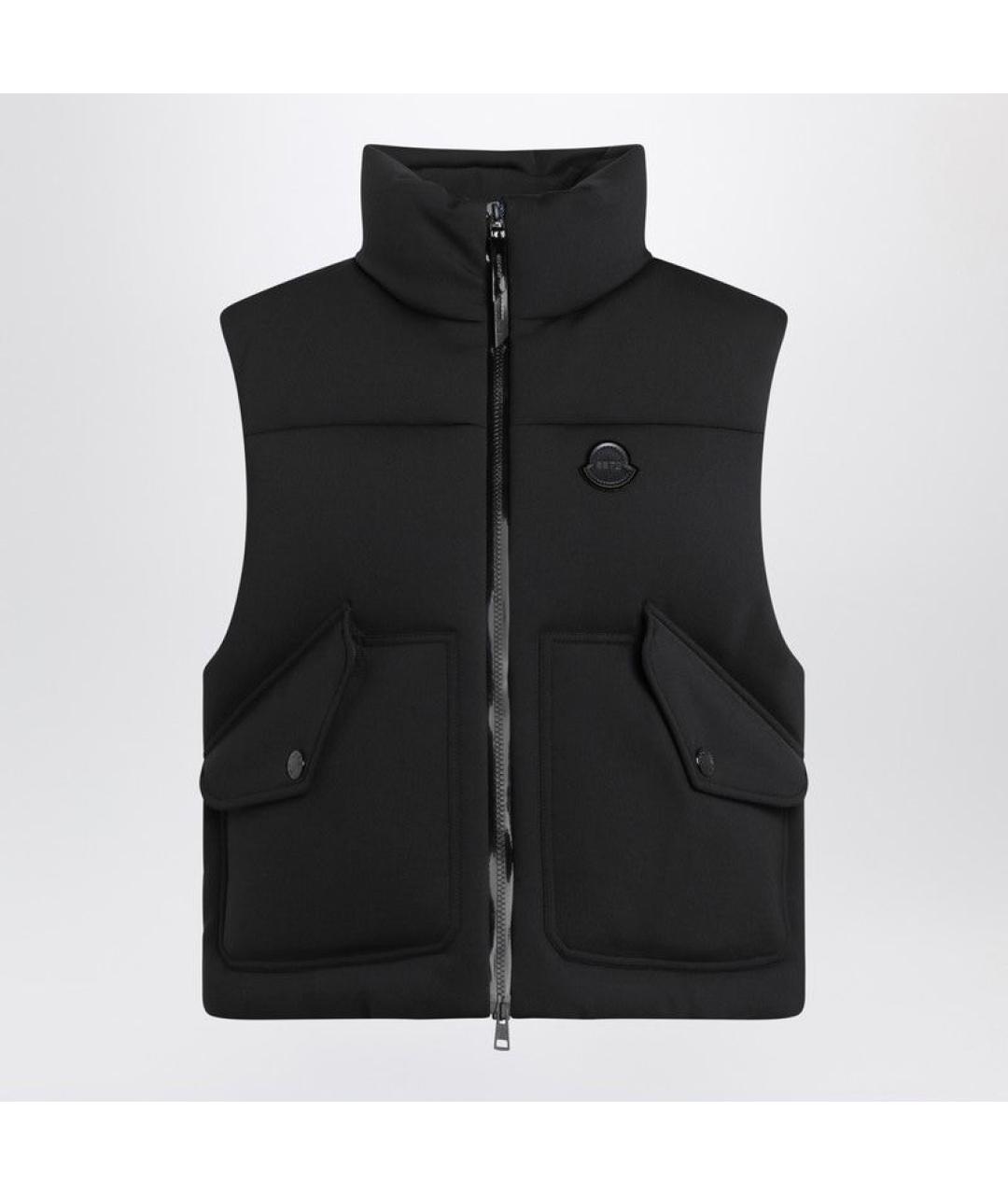 MONCLER Черный полиамидовый жилет, фото 4