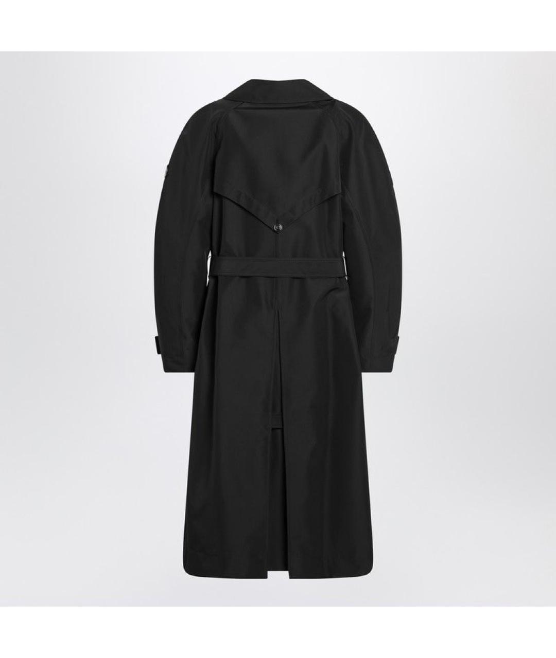 MONCLER Черный полиэстеровый тренч/плащ, фото 2