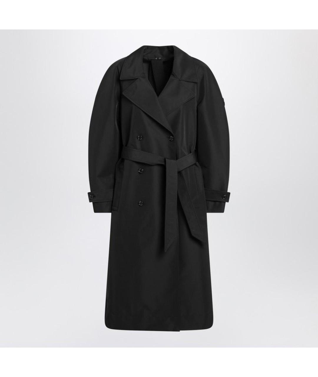 MONCLER Черный полиэстеровый тренч/плащ, фото 4