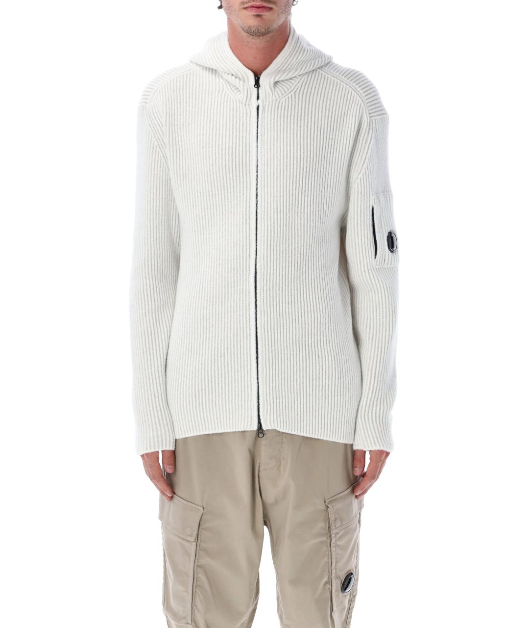 CP COMPANY Белый хлопковый кардиган, фото 2