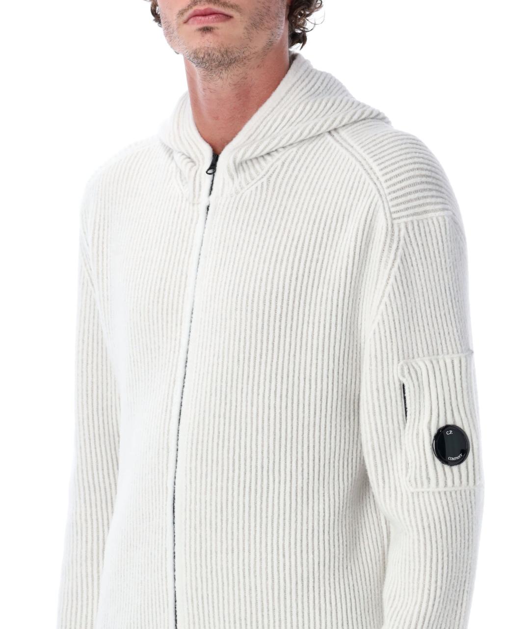 CP COMPANY Белый хлопковый кардиган, фото 4