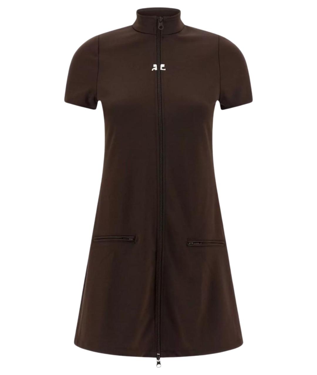 COURREGES Коричневое повседневное платье, фото 1