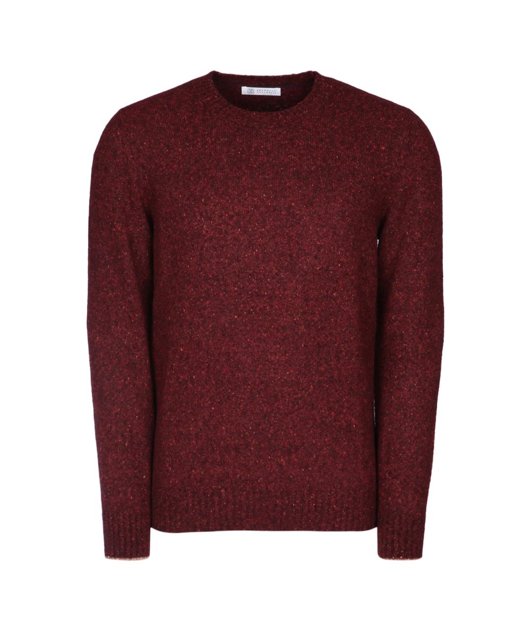 BRUNELLO CUCINELLI Бордовый шерстяной джемпер / свитер, фото 1