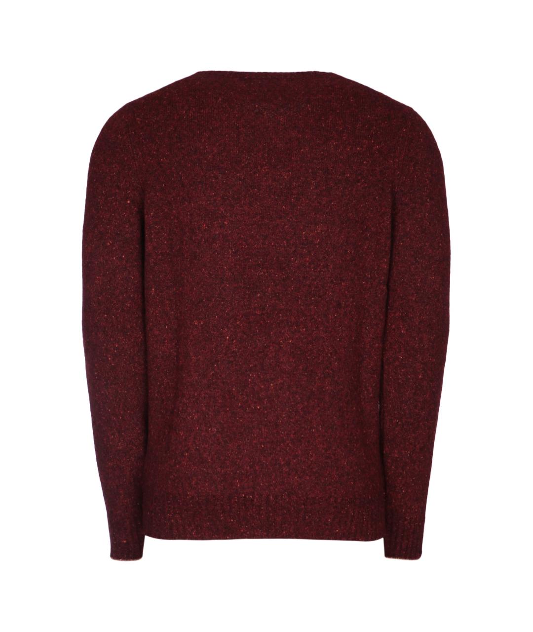 BRUNELLO CUCINELLI Бордовый шерстяной джемпер / свитер, фото 2
