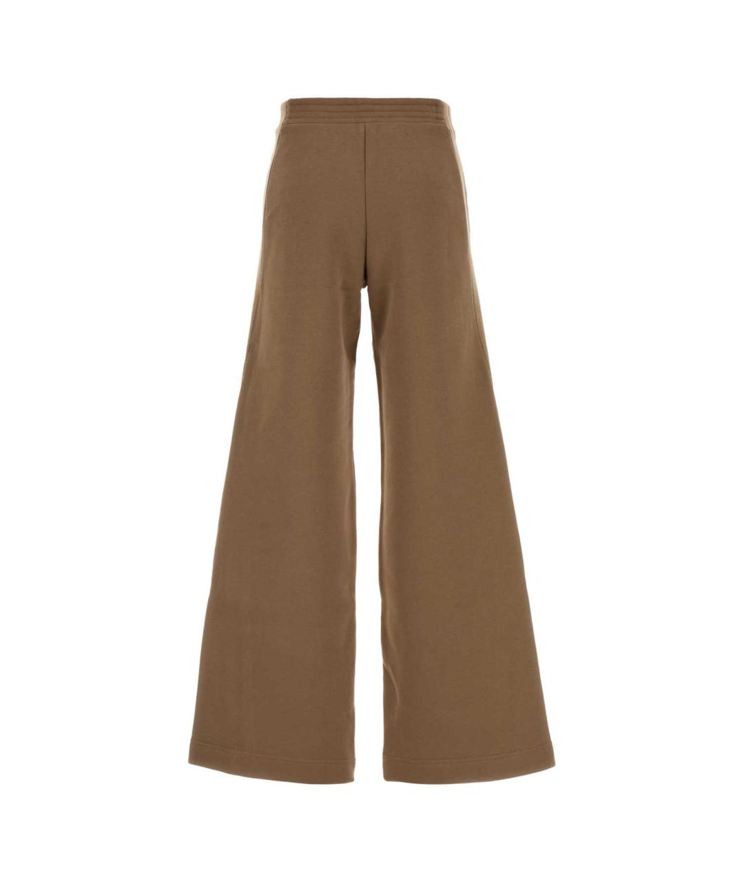 MAX MARA Коричневые хлопковые брюки широкие, фото 2