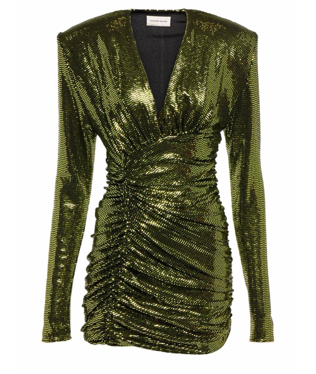 ALEXANDRE VAUTHIER Зеленые полиамидовое коктейльное платье, фото 1