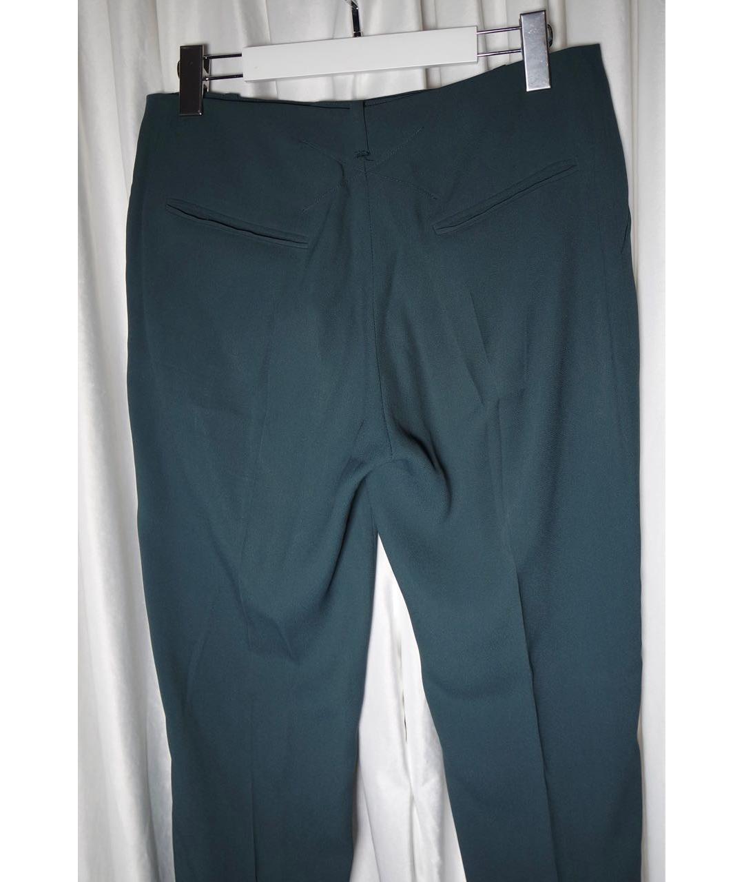 KENZO Бирюзовые ацетатные брюки узкие, фото 4