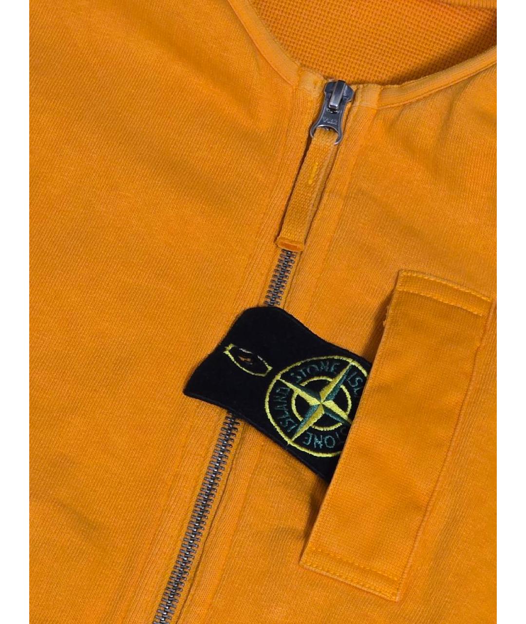 STONE ISLAND Оранжевый хлопковый жилет, фото 4