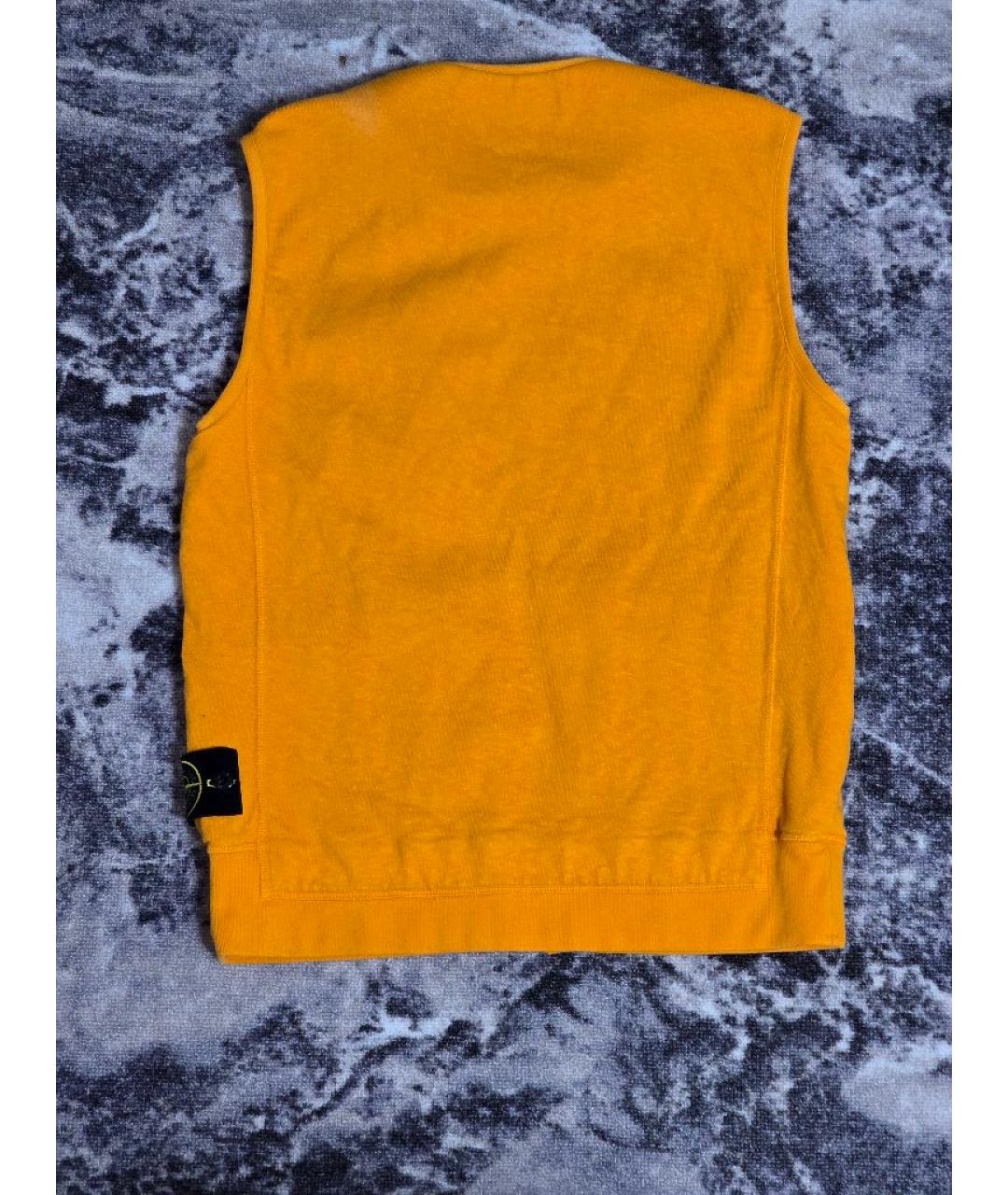 STONE ISLAND Оранжевый хлопковый жилет, фото 2
