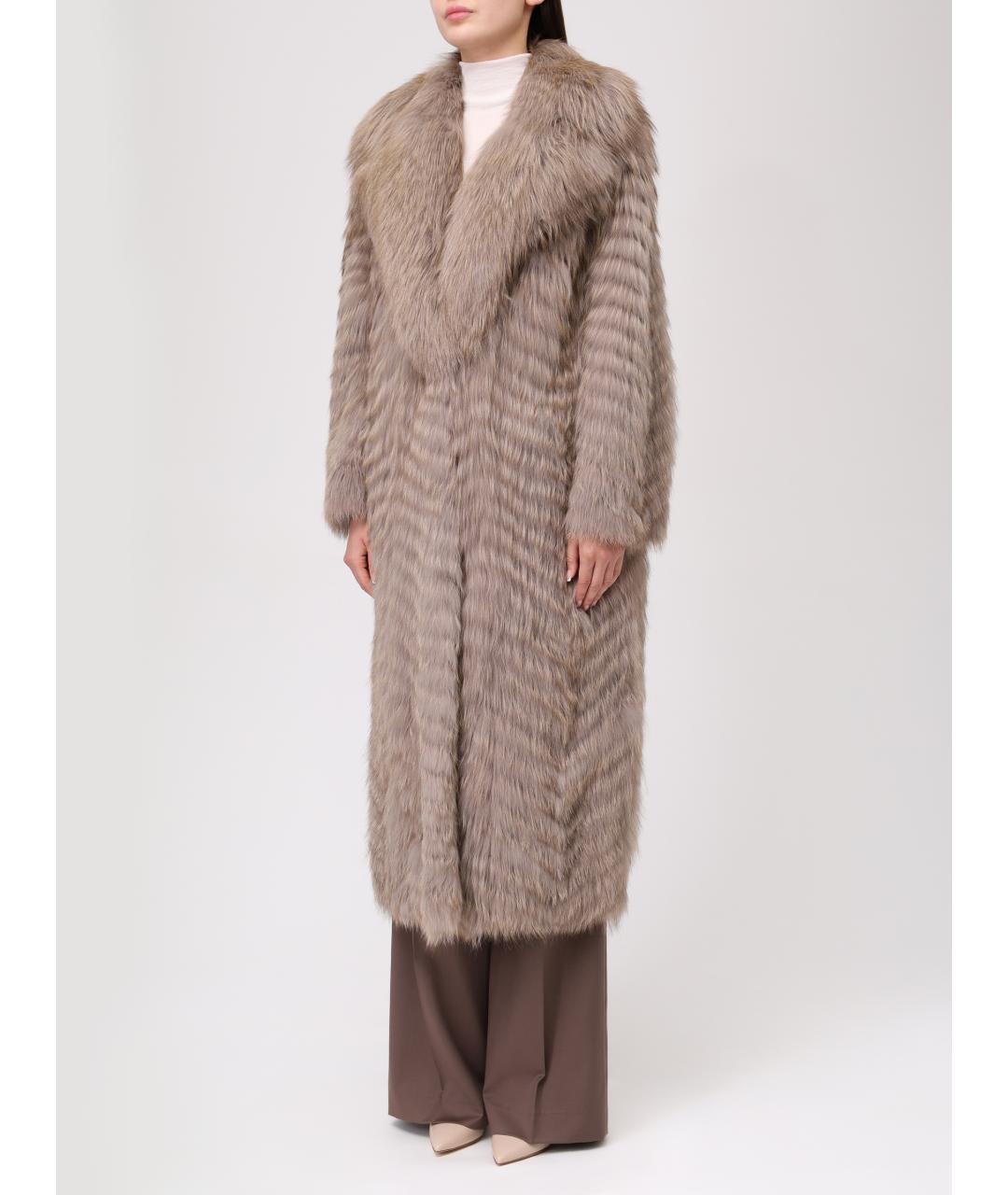 RINDI Бежевая шуба, фото 2