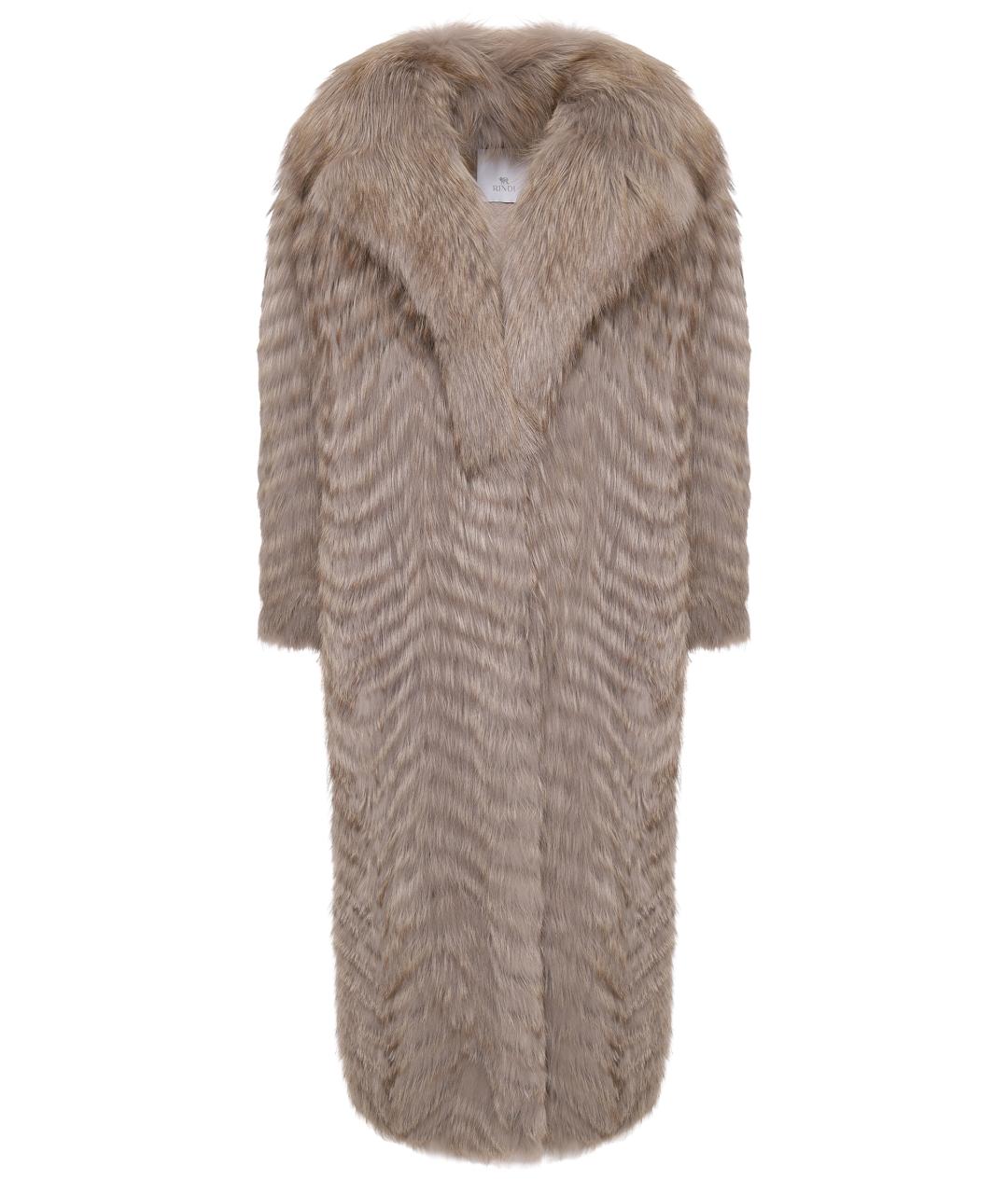 RINDI Бежевая шуба, фото 1