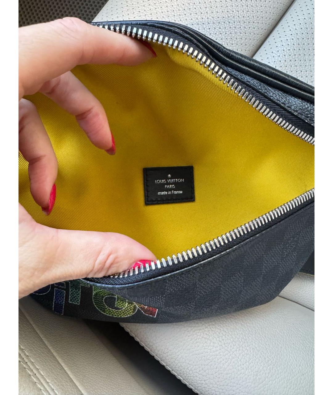 LOUIS VUITTON Темно-синяя поясная сумка, фото 5