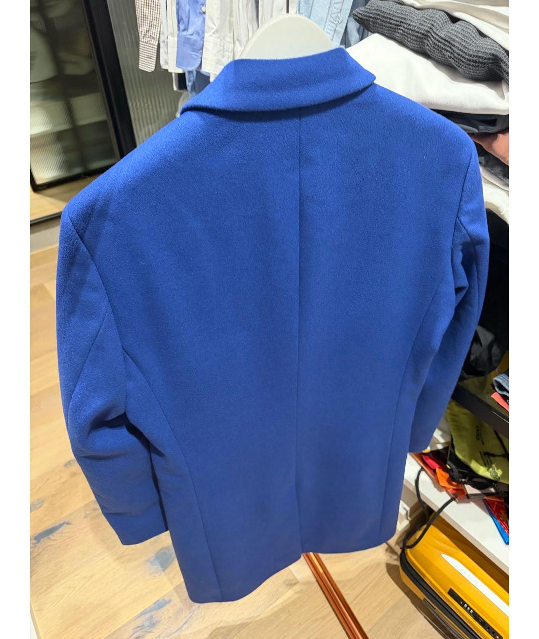 HUGO BOSS Синее кашемировое пальто, фото 2